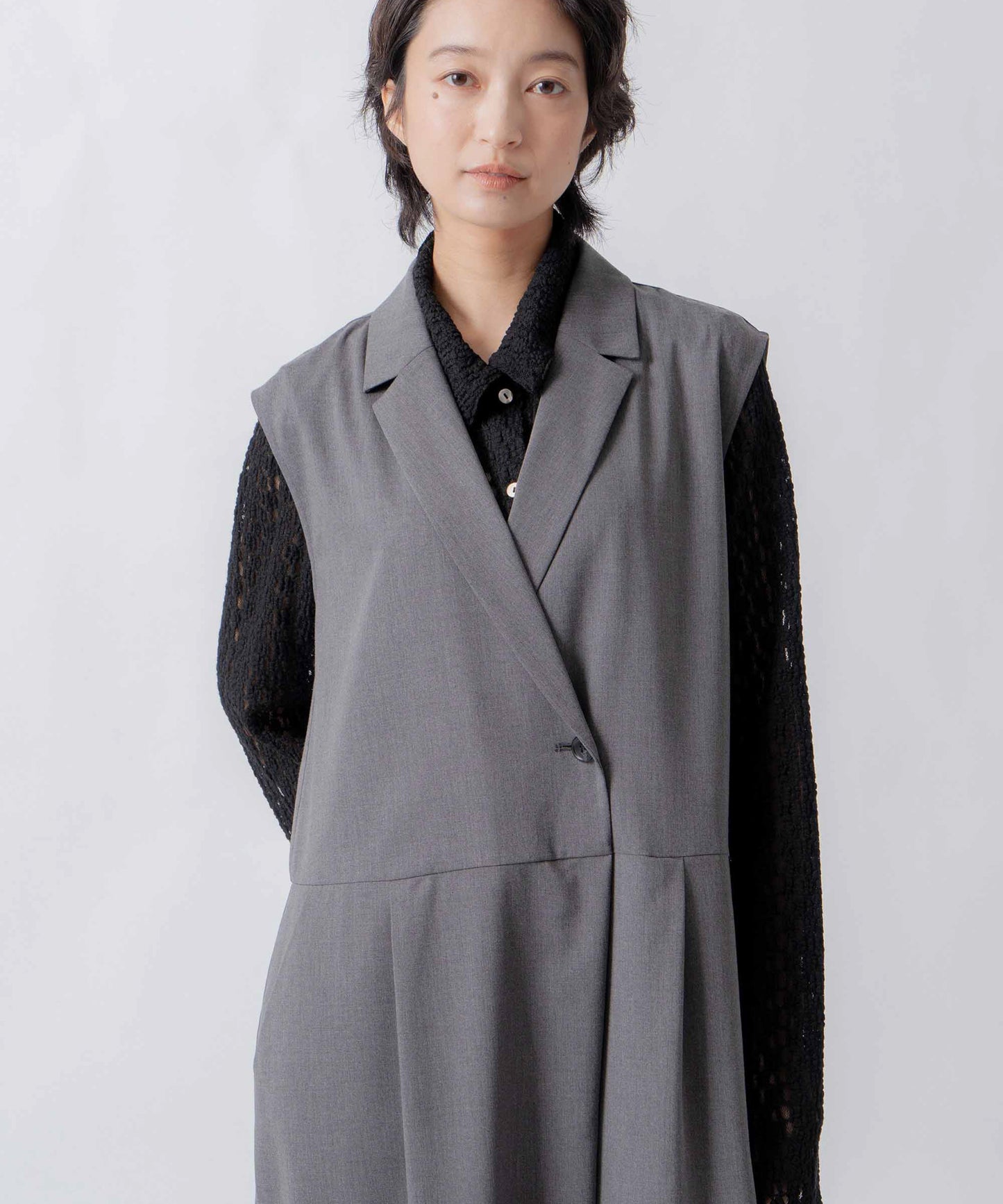 tailored collar jumpsuit / WHT26FPT4081