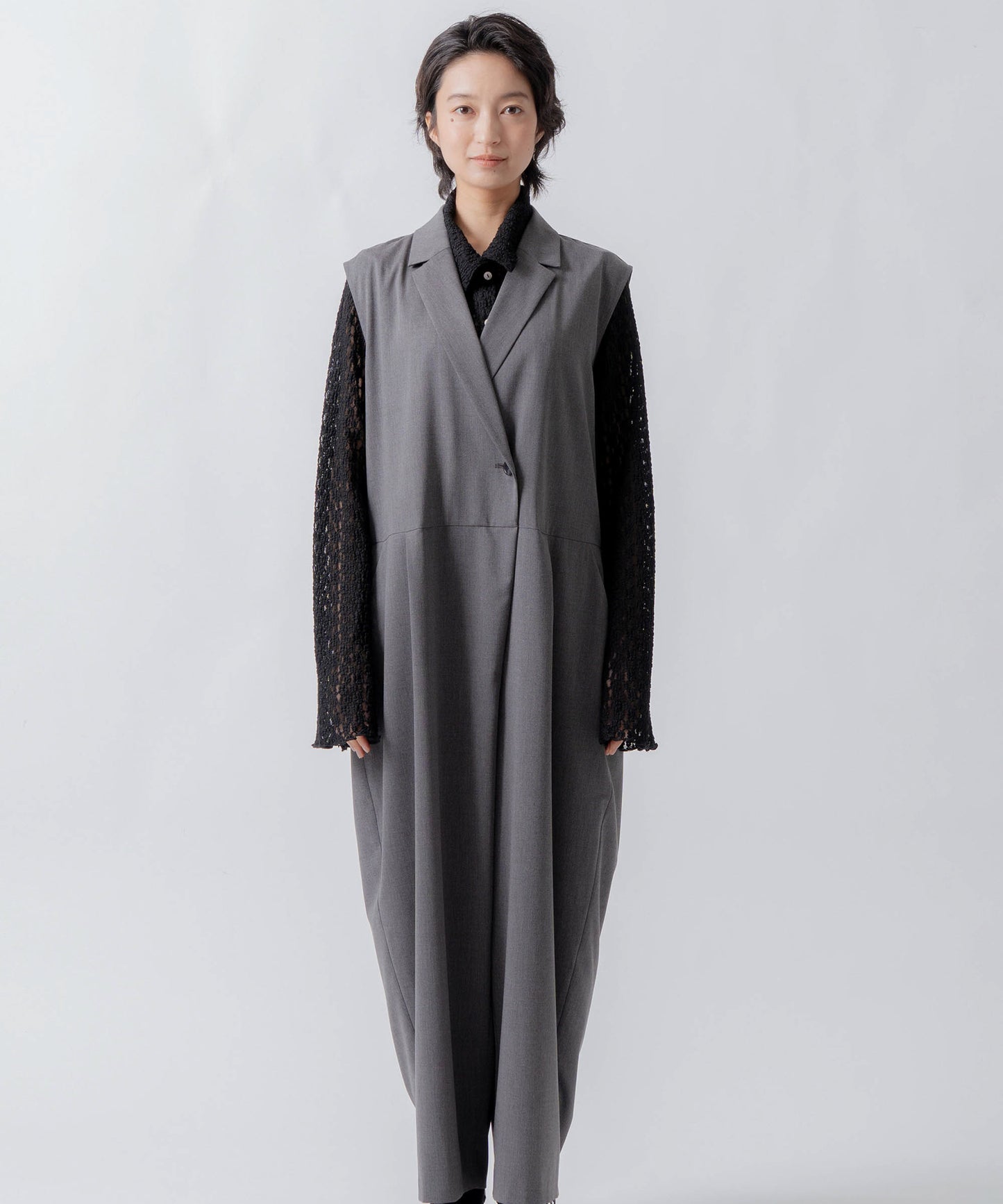 tailored collar jumpsuit / WHT26FPT4081