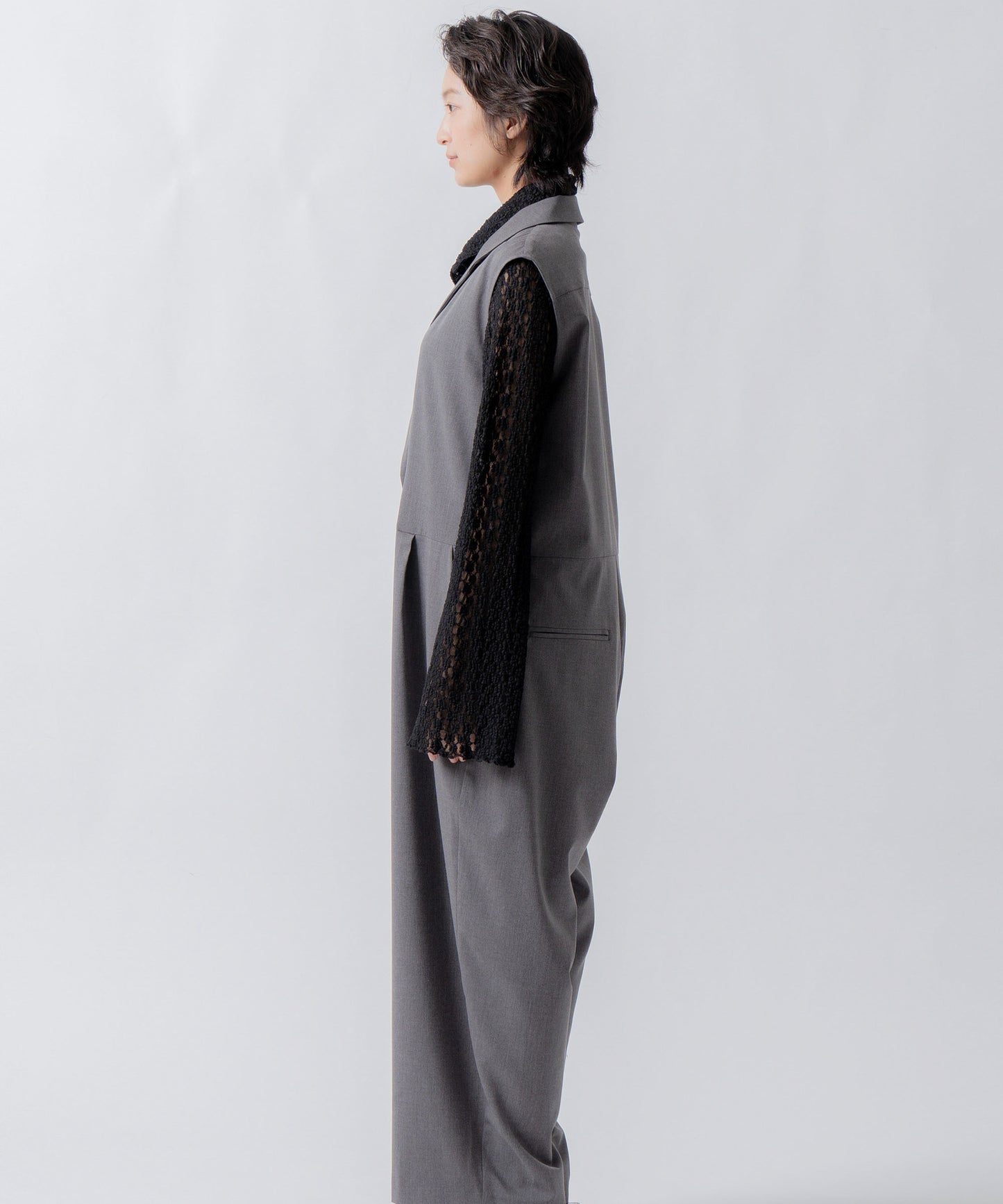 tailored collar jumpsuit / WHT26FPT4081