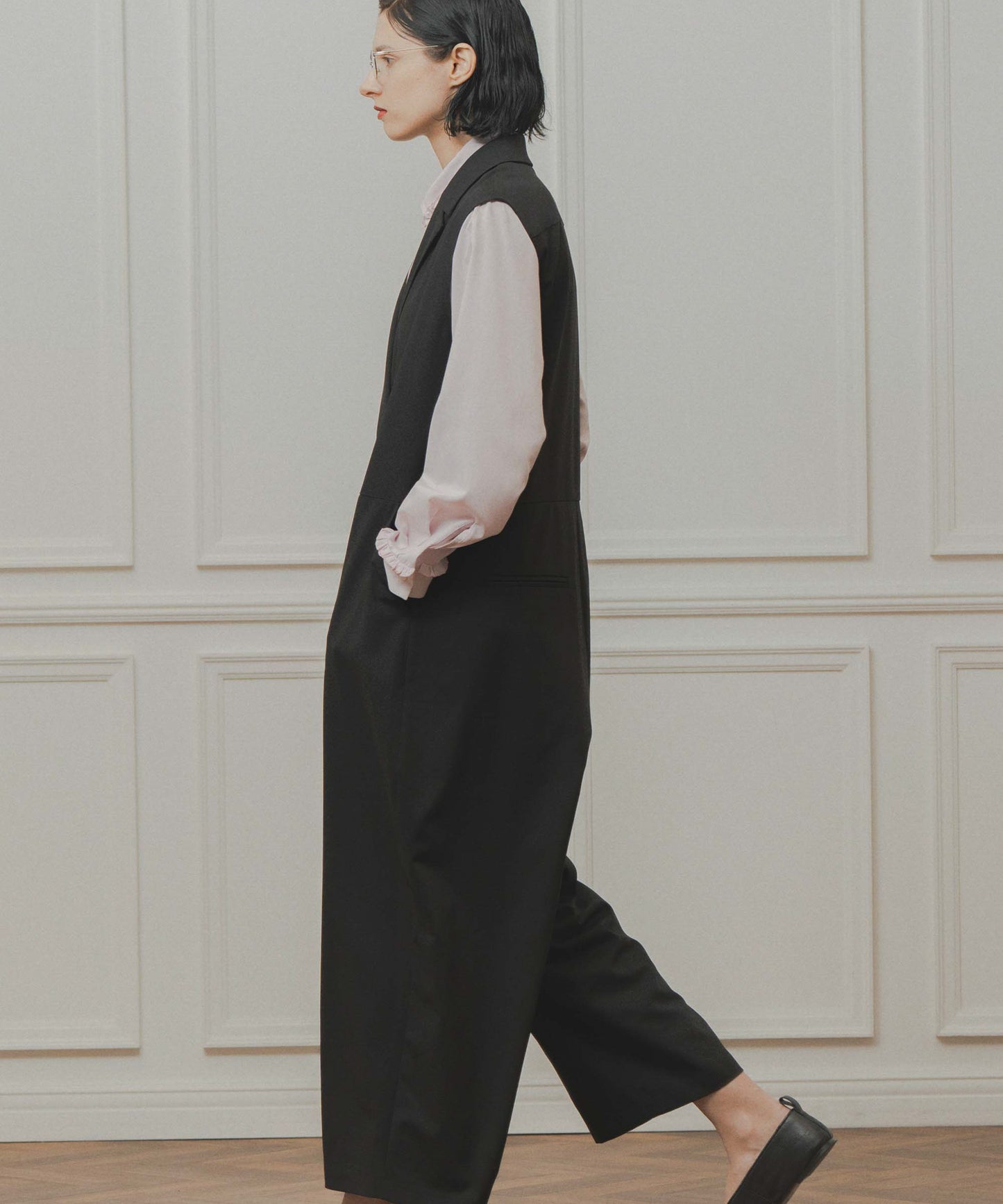 tailored collar jumpsuit / WHT26FPT4081