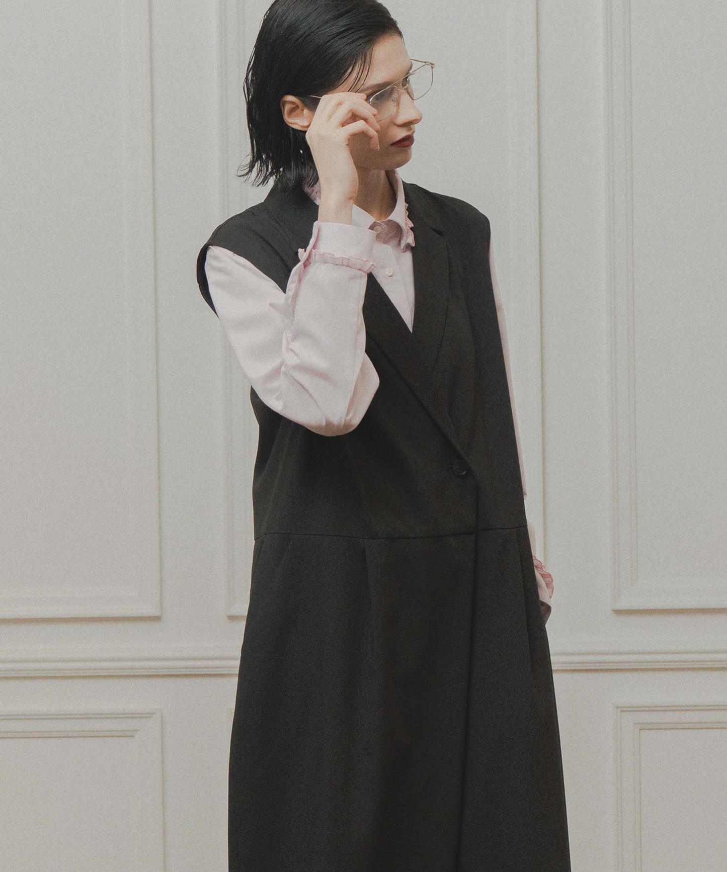 tailored collar jumpsuit / WHT26FPT4081