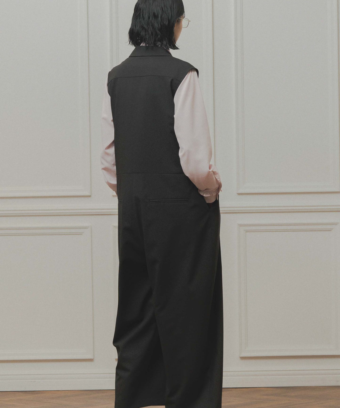tailored collar jumpsuit / WHT26FPT4081