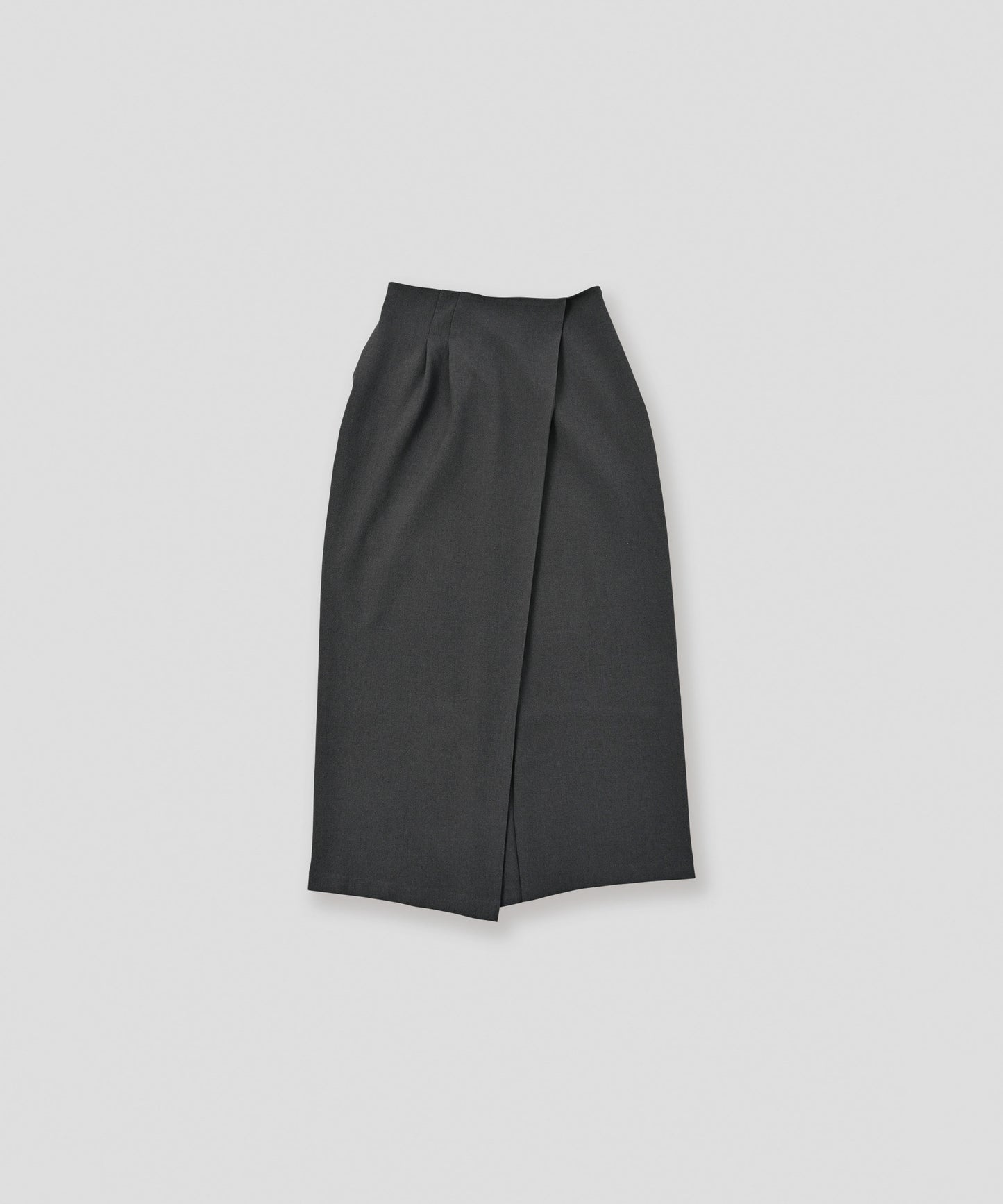 asymmetry tuck skirt / WHT26FSK4033