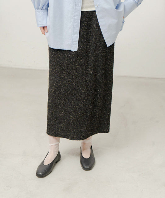 glitter shaggy skirt / WHT26FSK4034