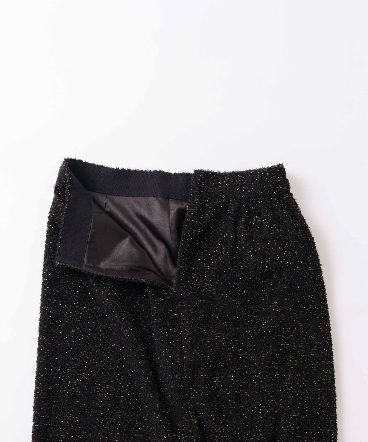 glitter shaggy skirt / WHT26FSK4034