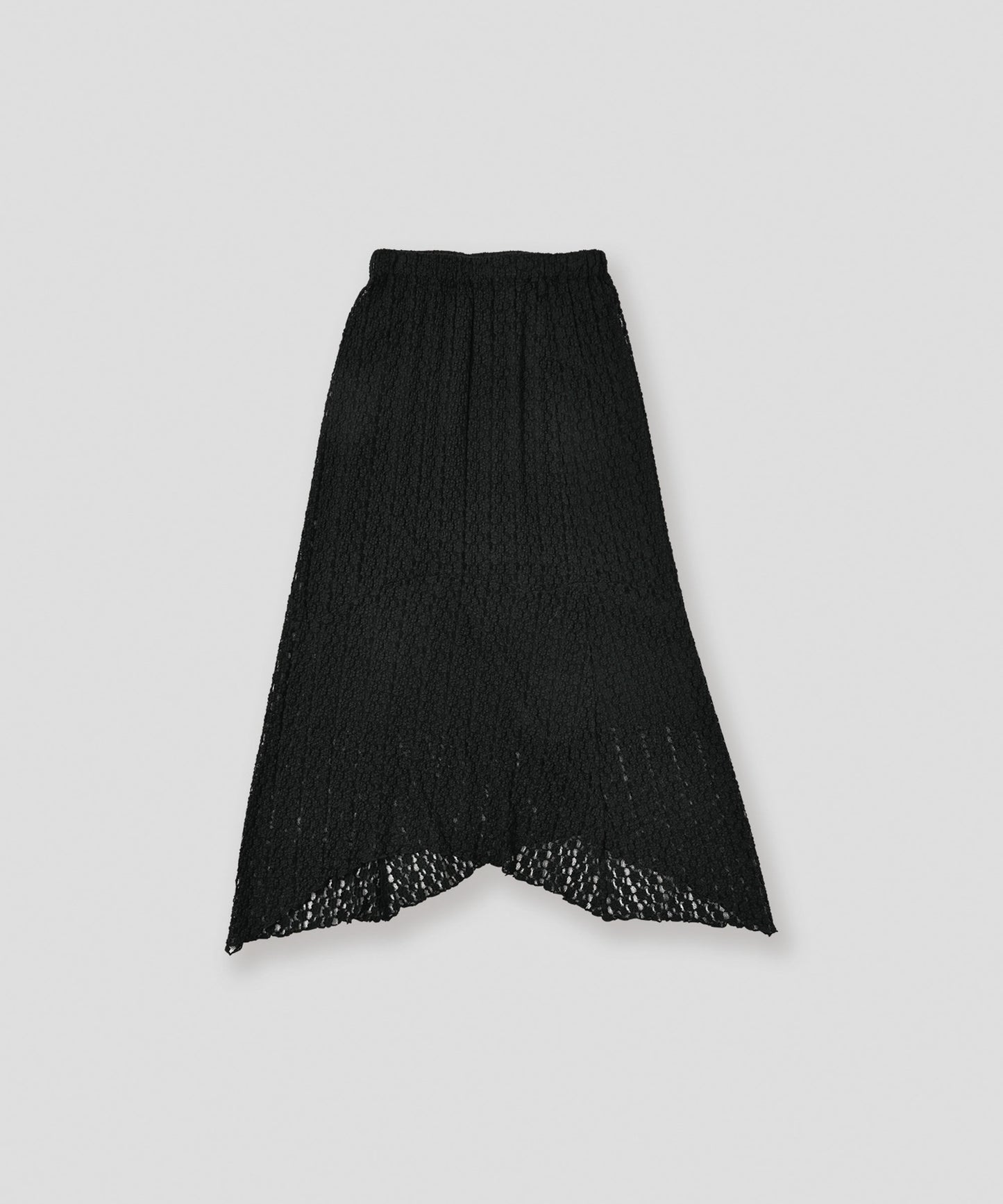 lace asymmetry skirt / WHT26FSK4035