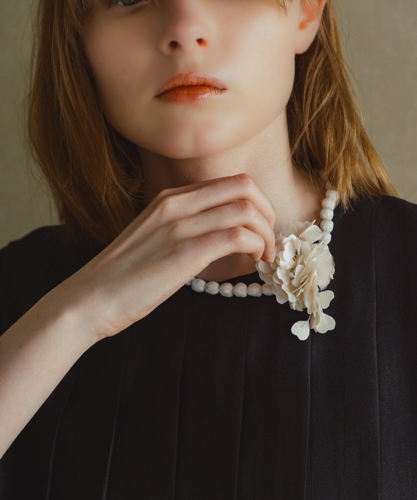 2way flower brooch&necklace / WHT26HAC4015