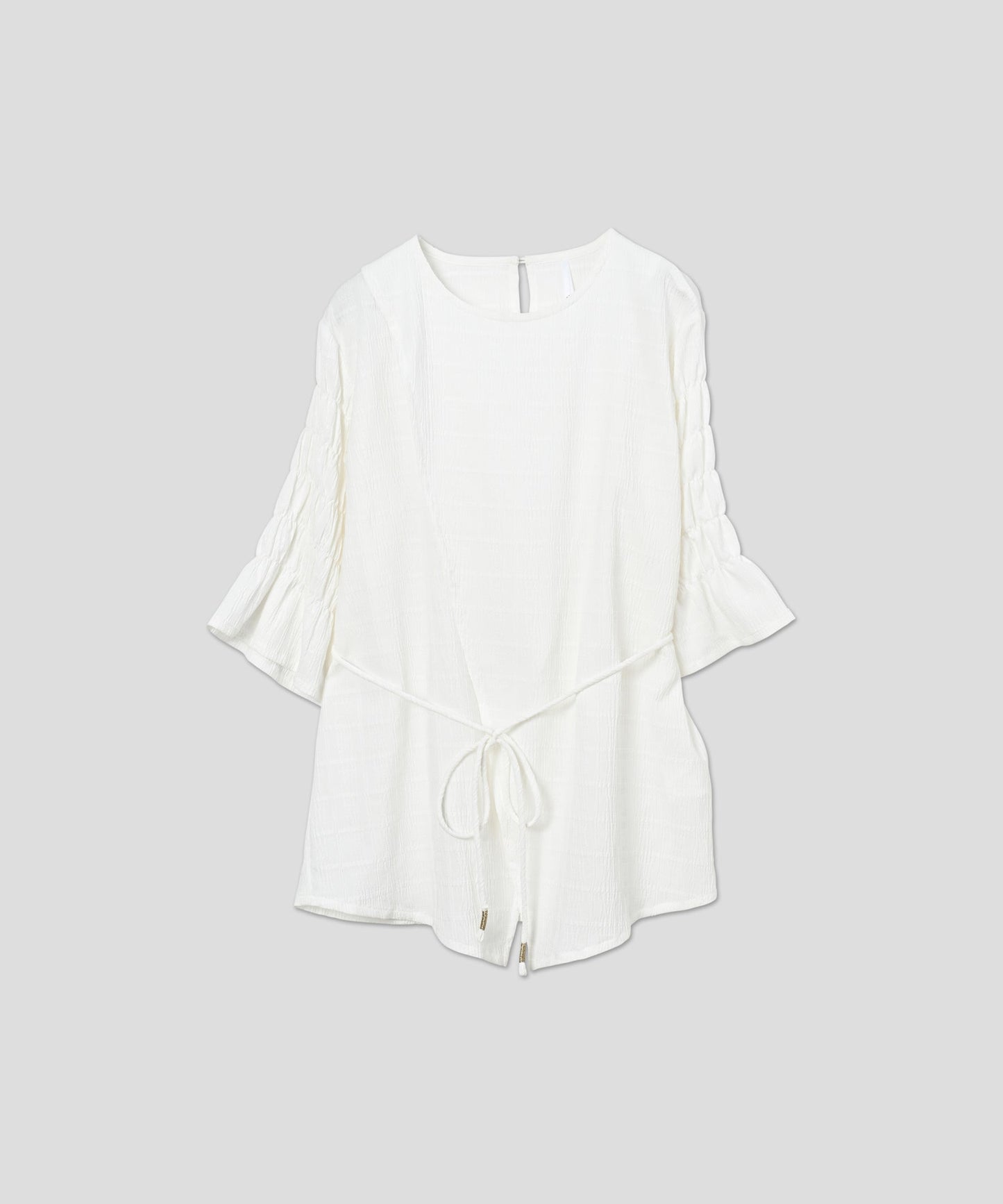 slit layered blouse / WHT26HBL4086