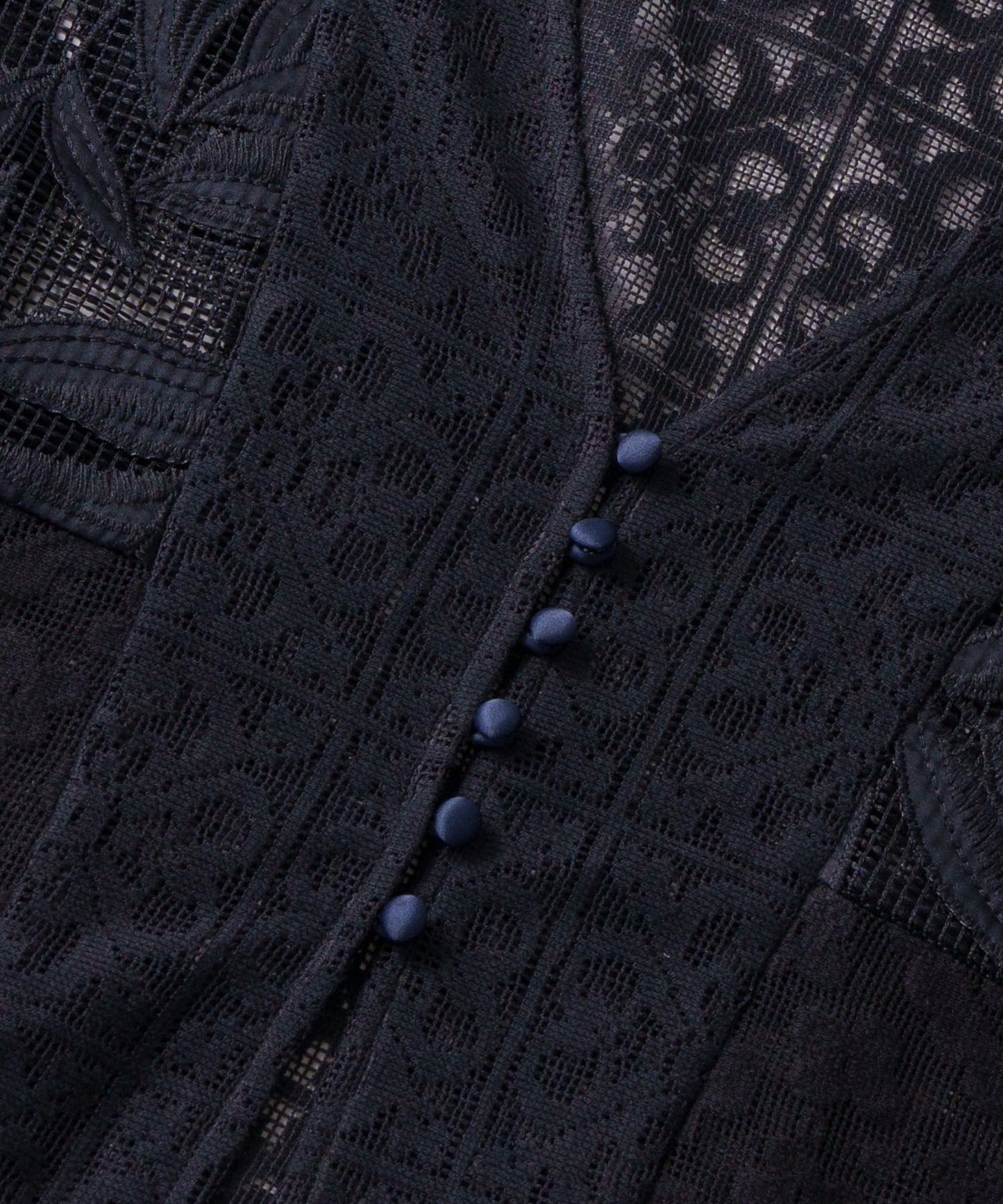 lace combination cardigan / WHT26HBL4089