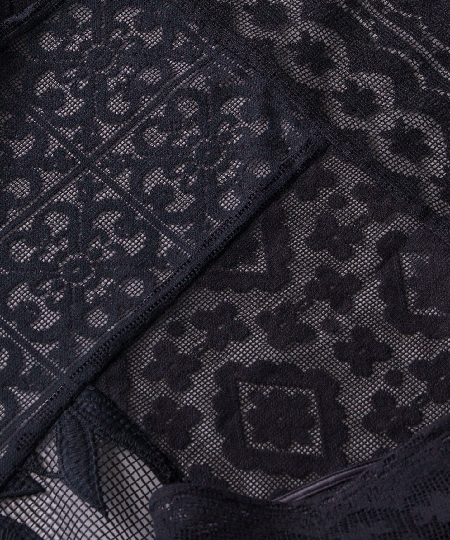 lace combination cardigan / WHT26HBL4089