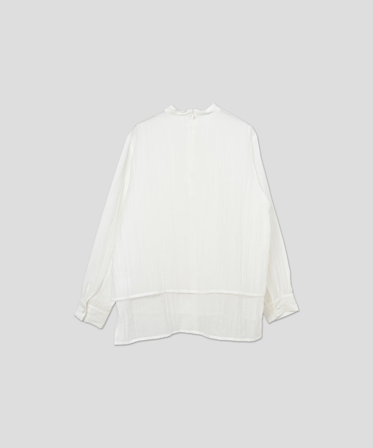layered sheer blouse / WHT26HBL4092