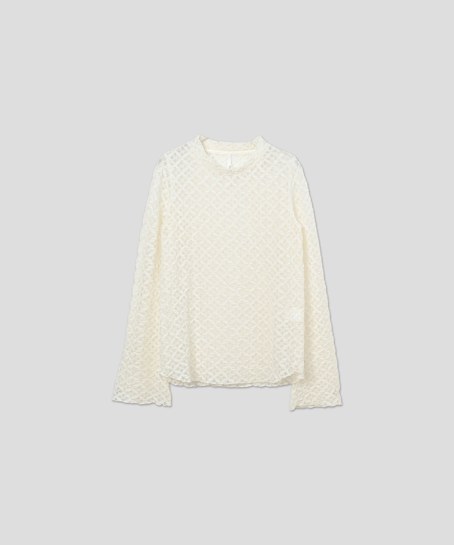 flare sleeve lace blouse / WHT26HBL4094