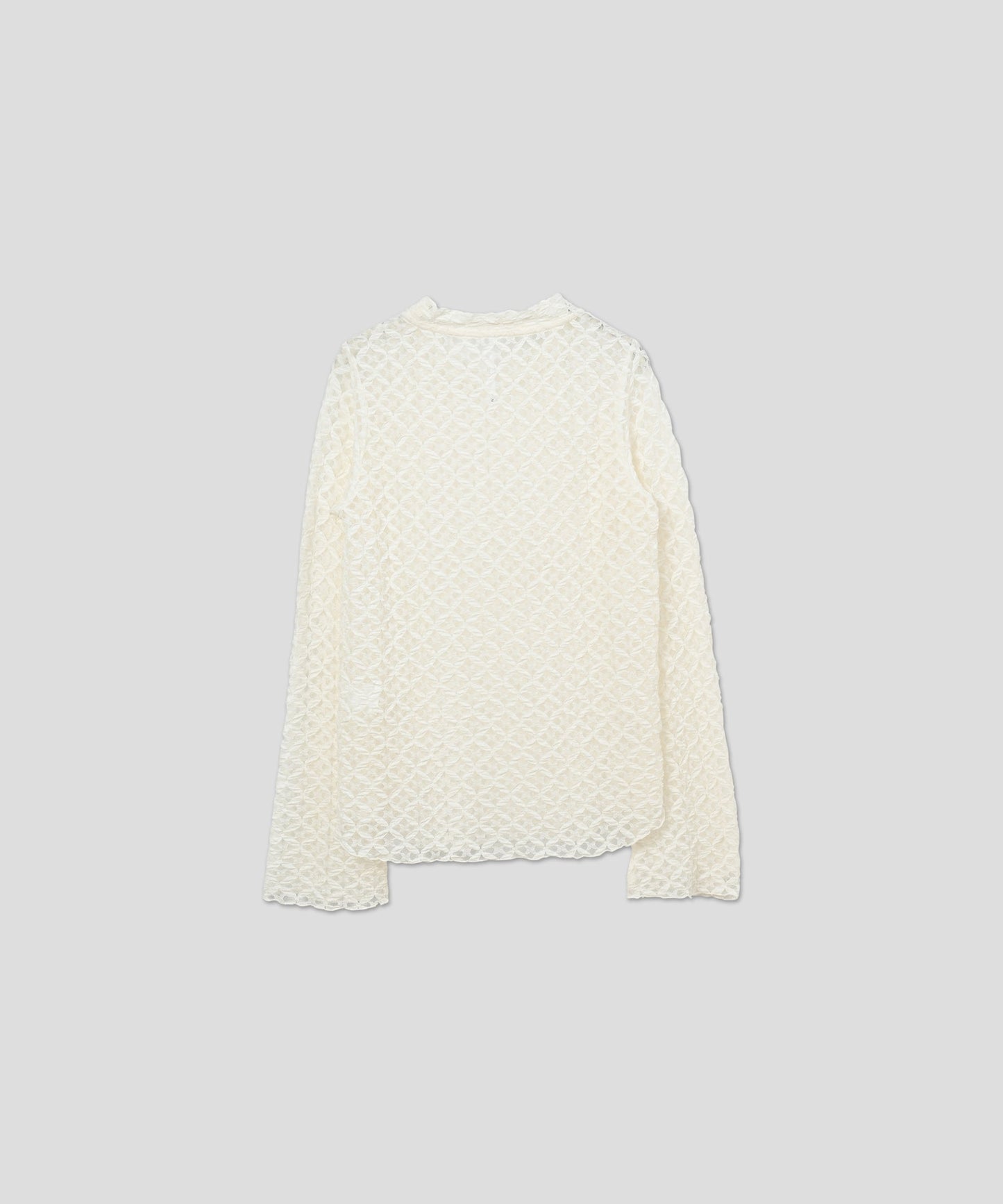 flare sleeve lace blouse / WHT26HBL4094