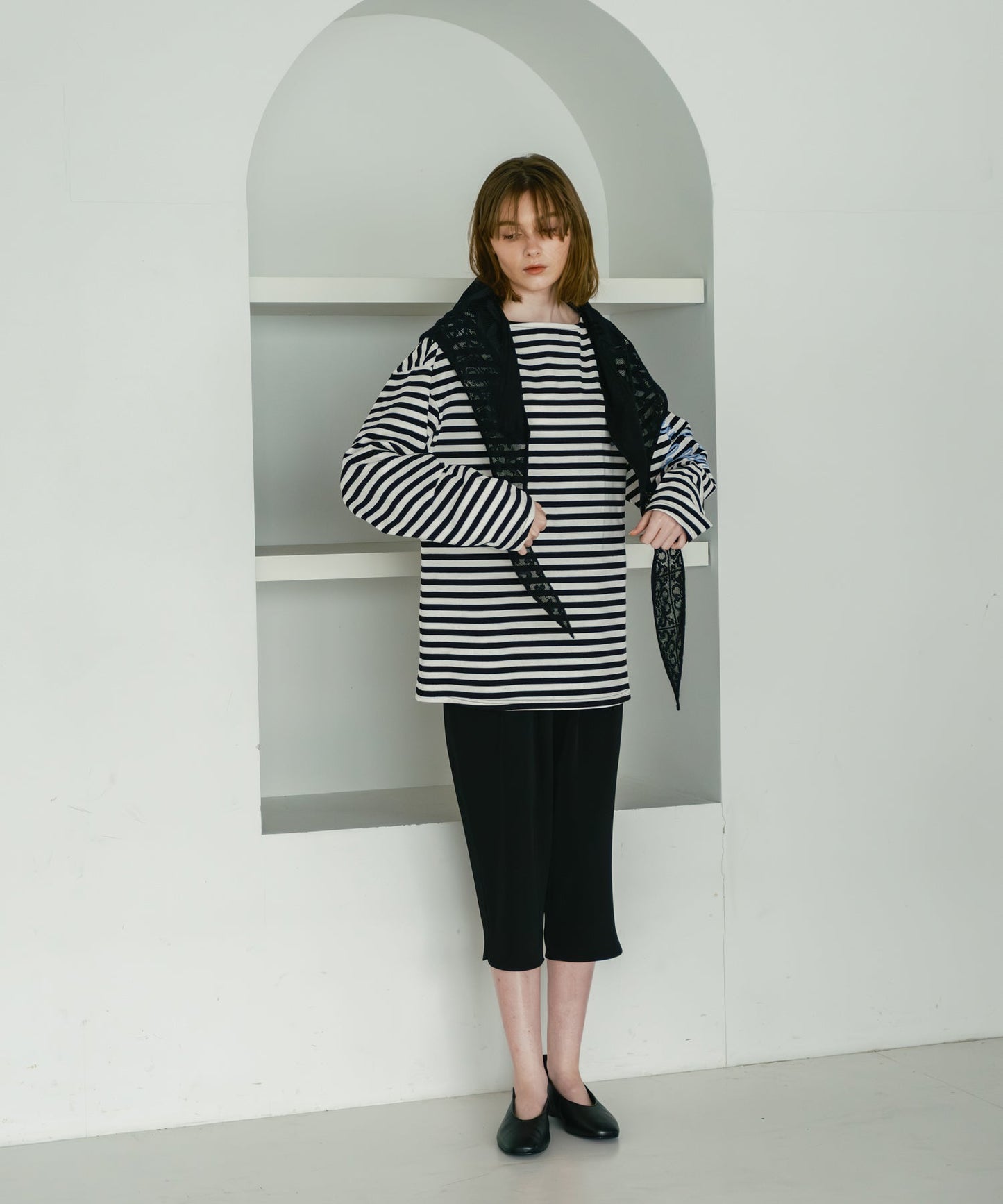 loose stripe tops / WHT26HCS4008