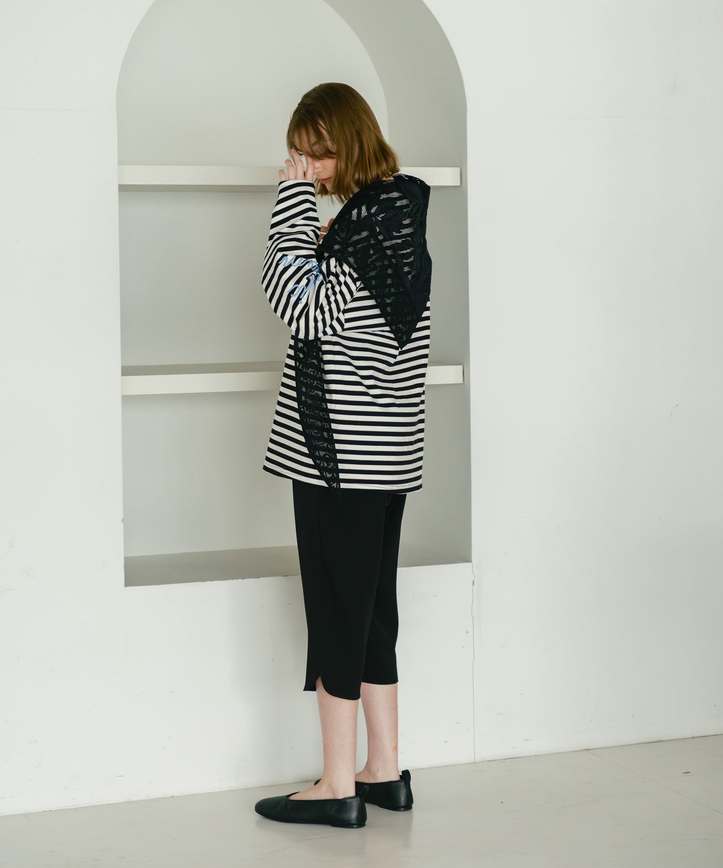 loose stripe tops / WHT26HCS4008