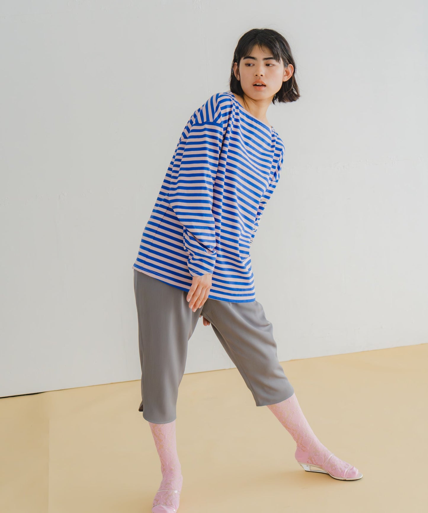 loose stripe tops / WHT26HCS4008