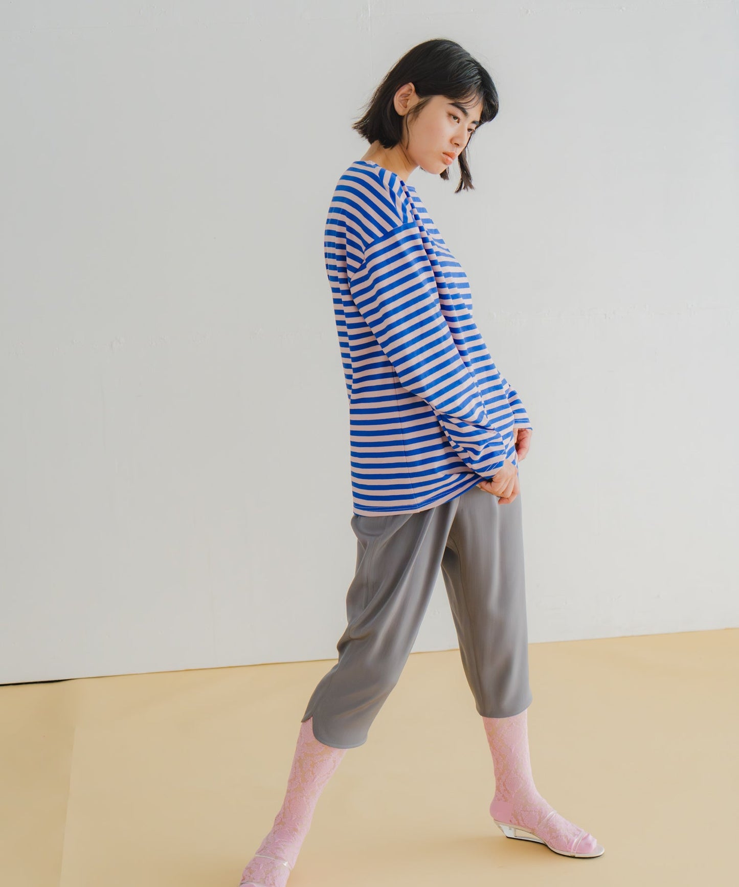 loose stripe tops / WHT26HCS4008