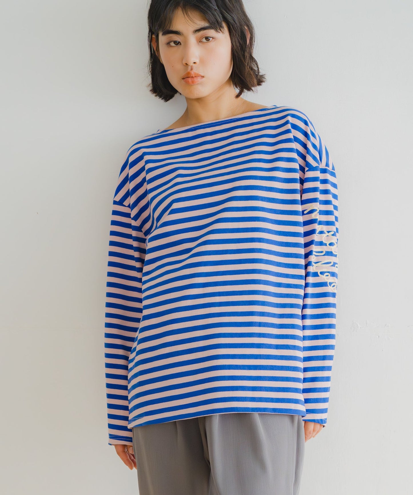 loose stripe tops / WHT26HCS4008