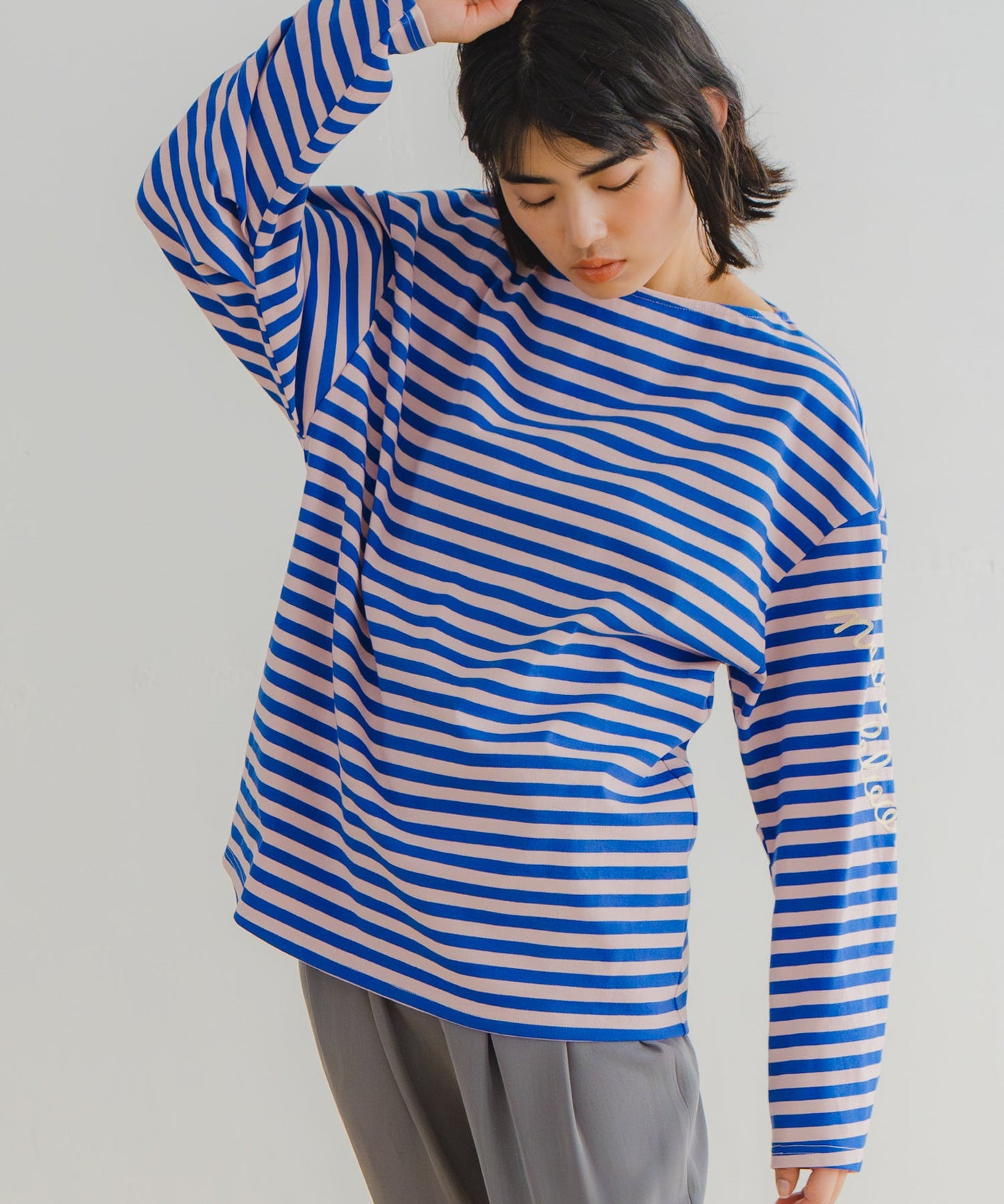 loose stripe tops / WHT26HCS4008