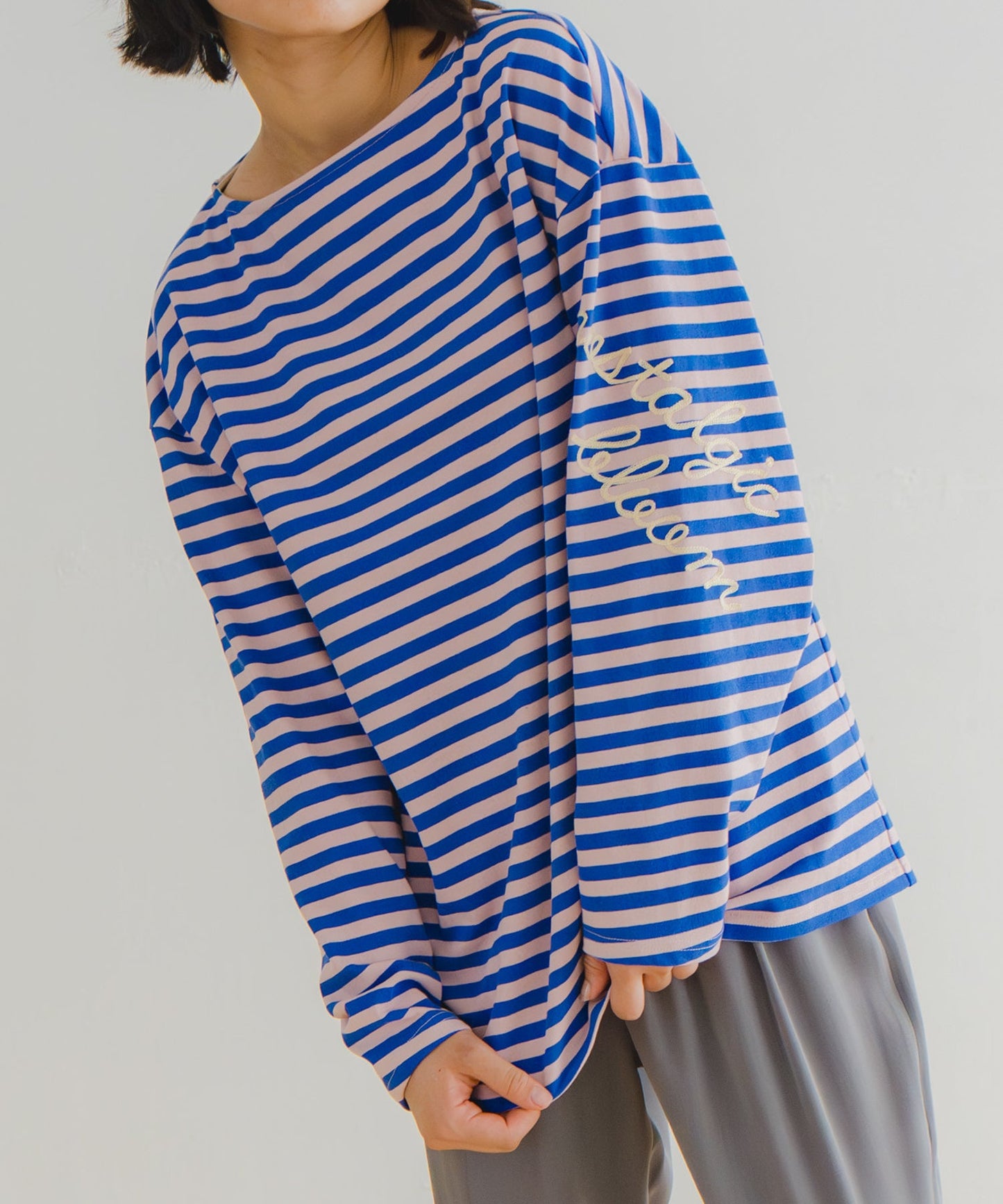 loose stripe tops / WHT26HCS4008