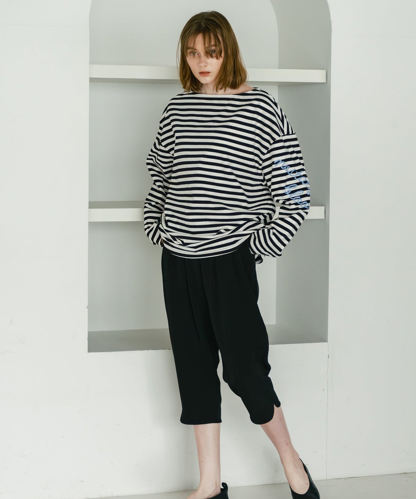 loose stripe tops / WHT26HCS4008