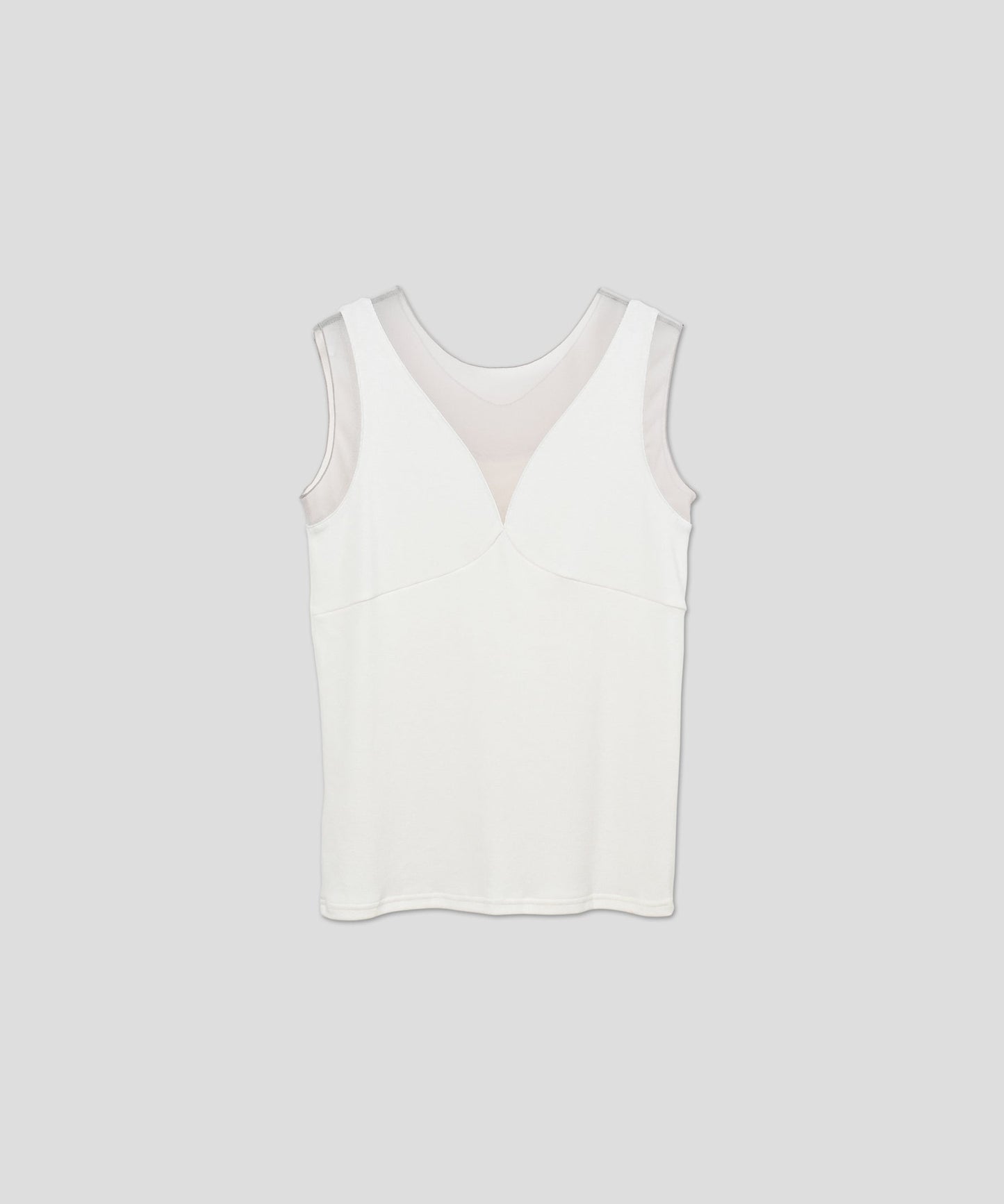 sheer combination tank top / WHT26HCS4011