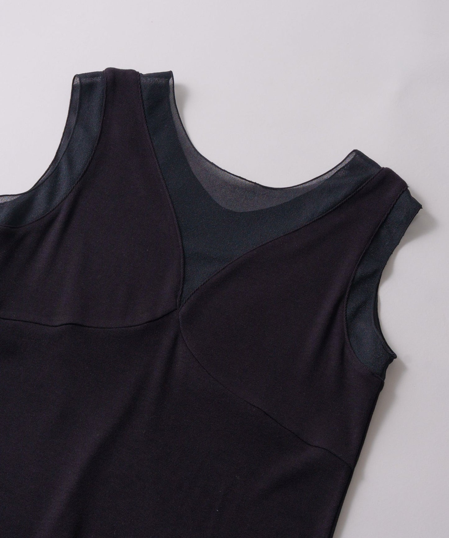 sheer combination tank top / WHT26HCS4011