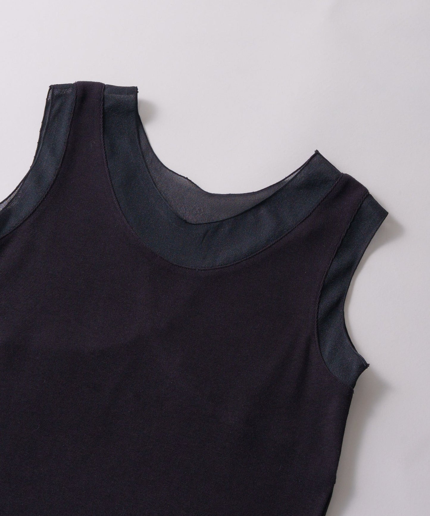 sheer combination tank top / WHT26HCS4011