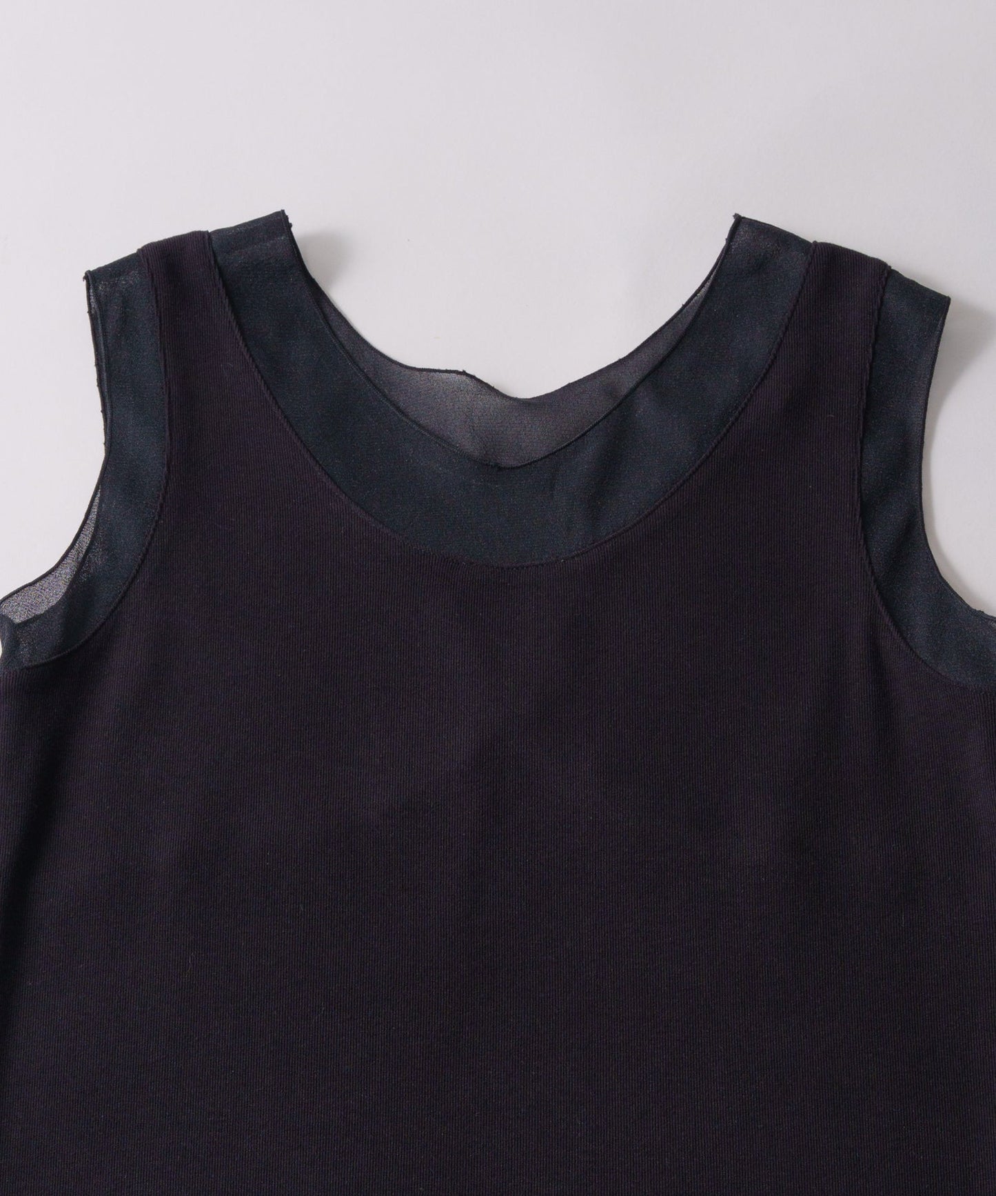 sheer combination tank top / WHT26HCS4011