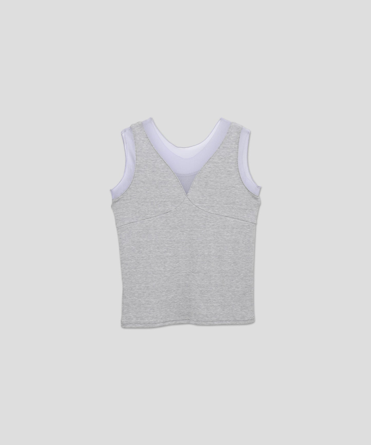 sheer combination tank top / WHT26HCS4011
