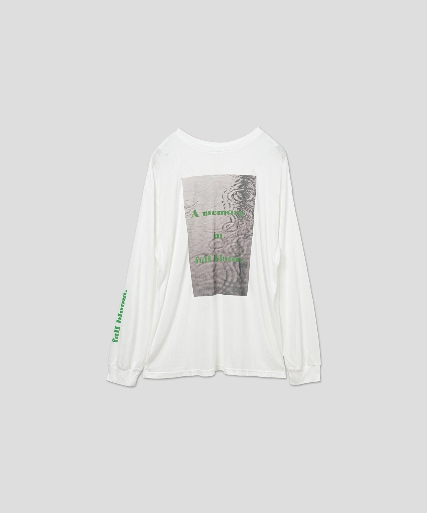 2way sheer print long tee / WHT26HCS4013