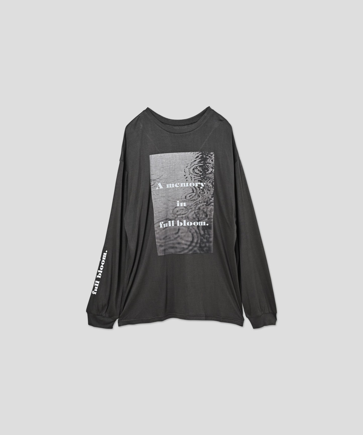 2way sheer print long tee / WHT26HCS4013