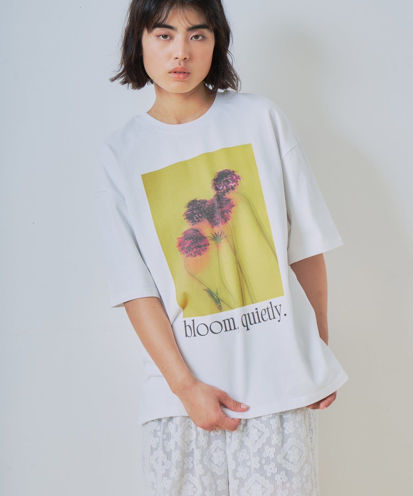 2way print tee / WHT26HCS4015