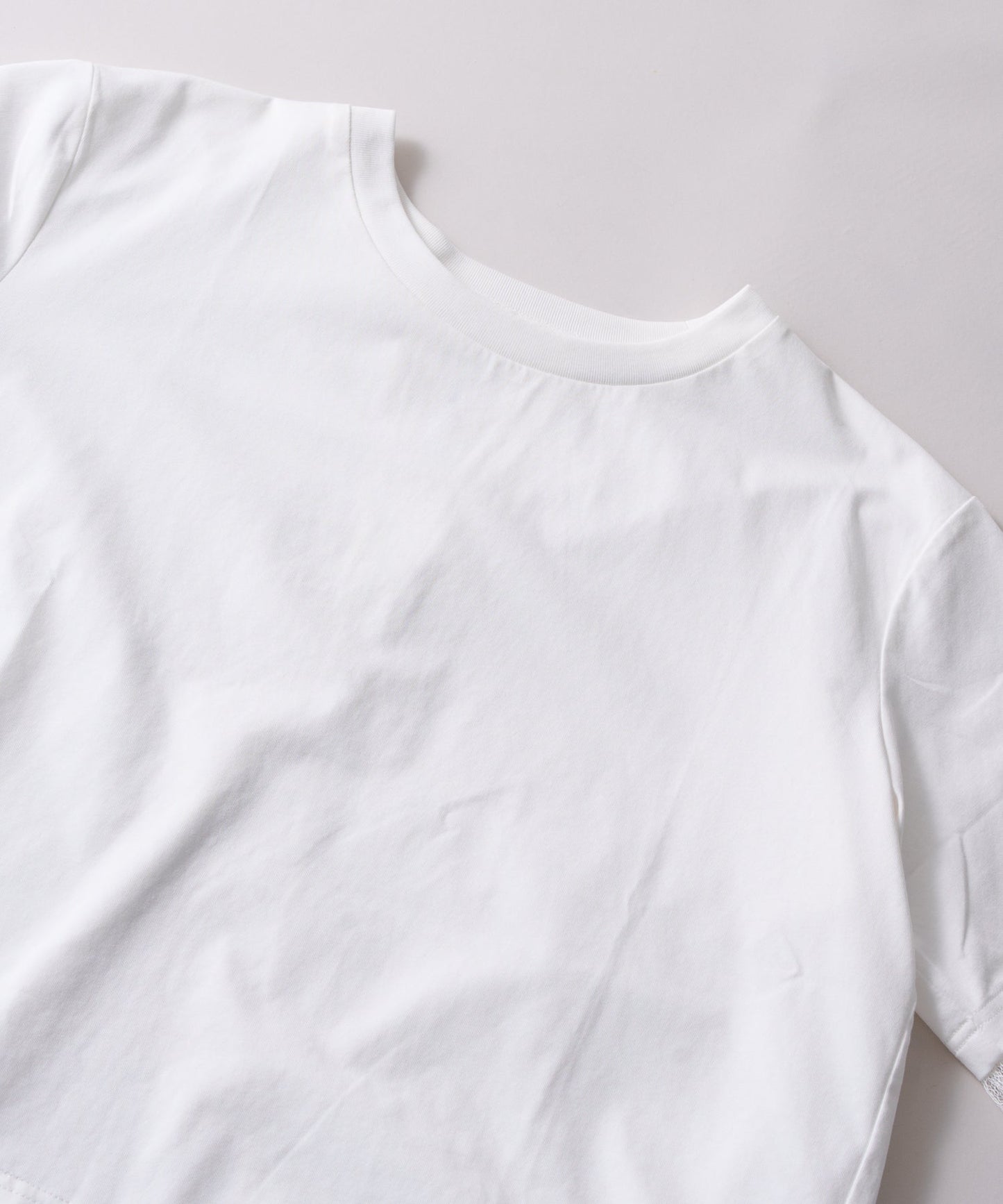 lace combination tee / WHT26HCS4016