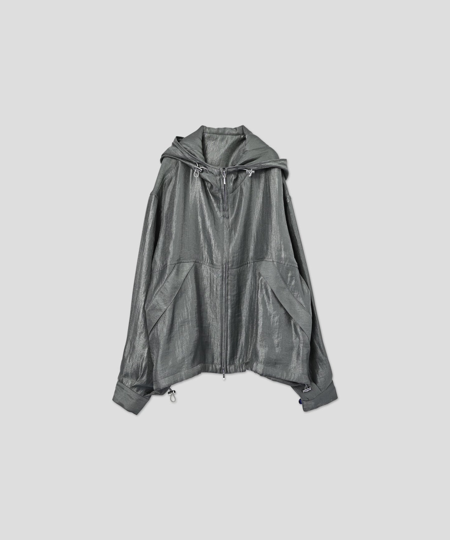 shiny hoodie blouson / WHT26HJK4055