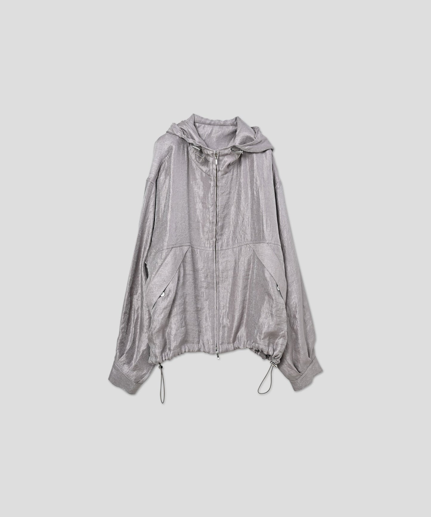 shiny hoodie blouson / WHT26HJK4055