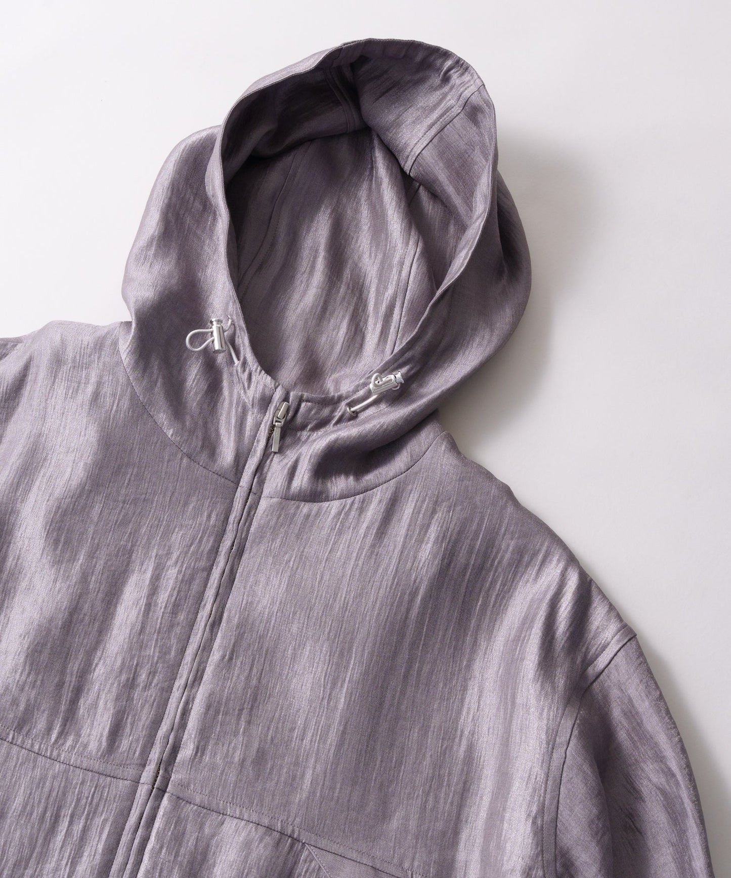 shiny hoodie blouson / WHT26HJK4055