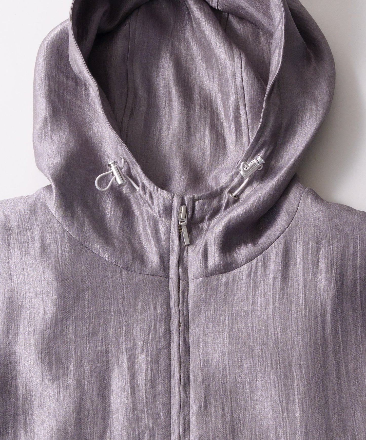 shiny hoodie blouson / WHT26HJK4055