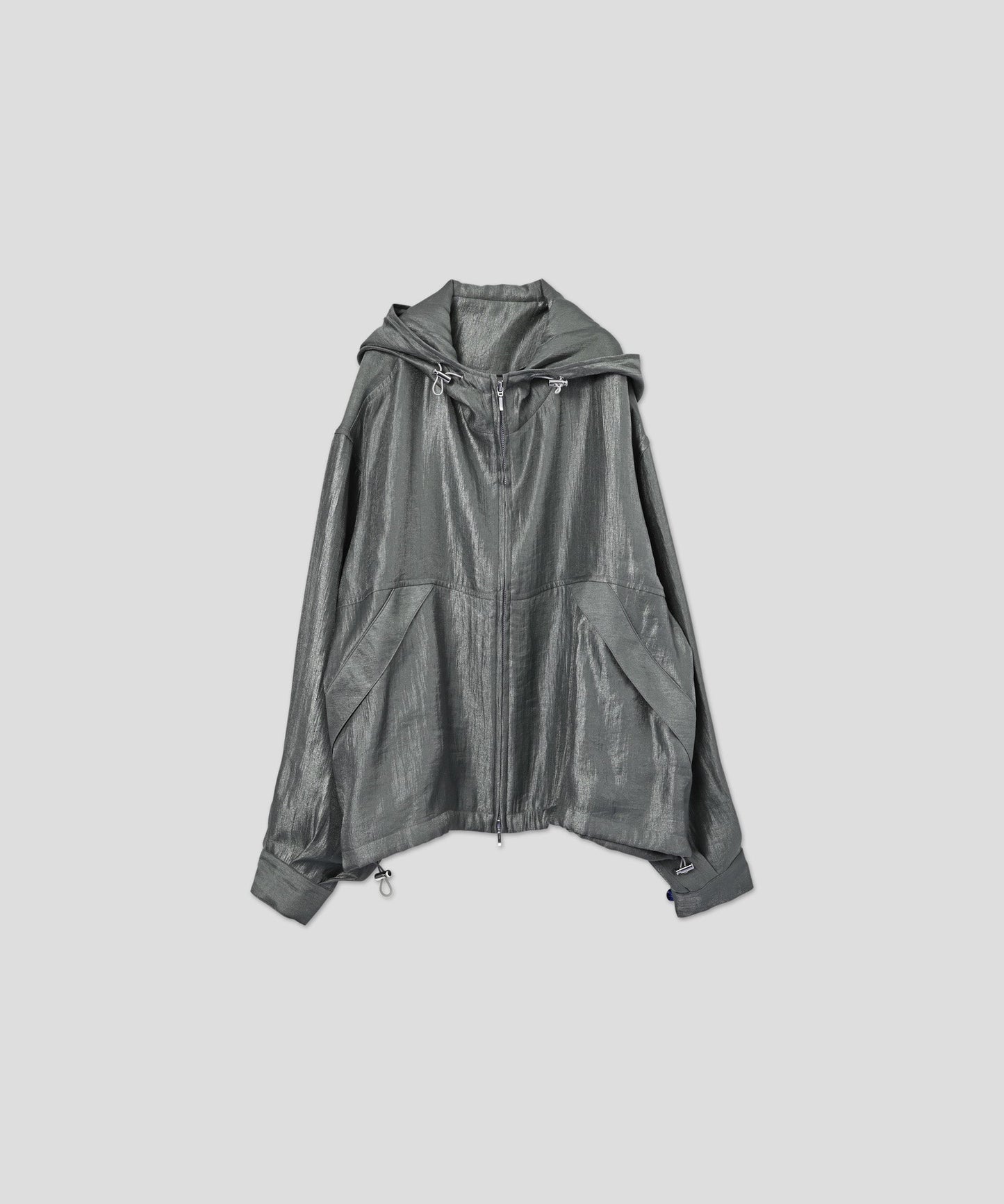 shiny hoodie blouson / WHT26HJK4055