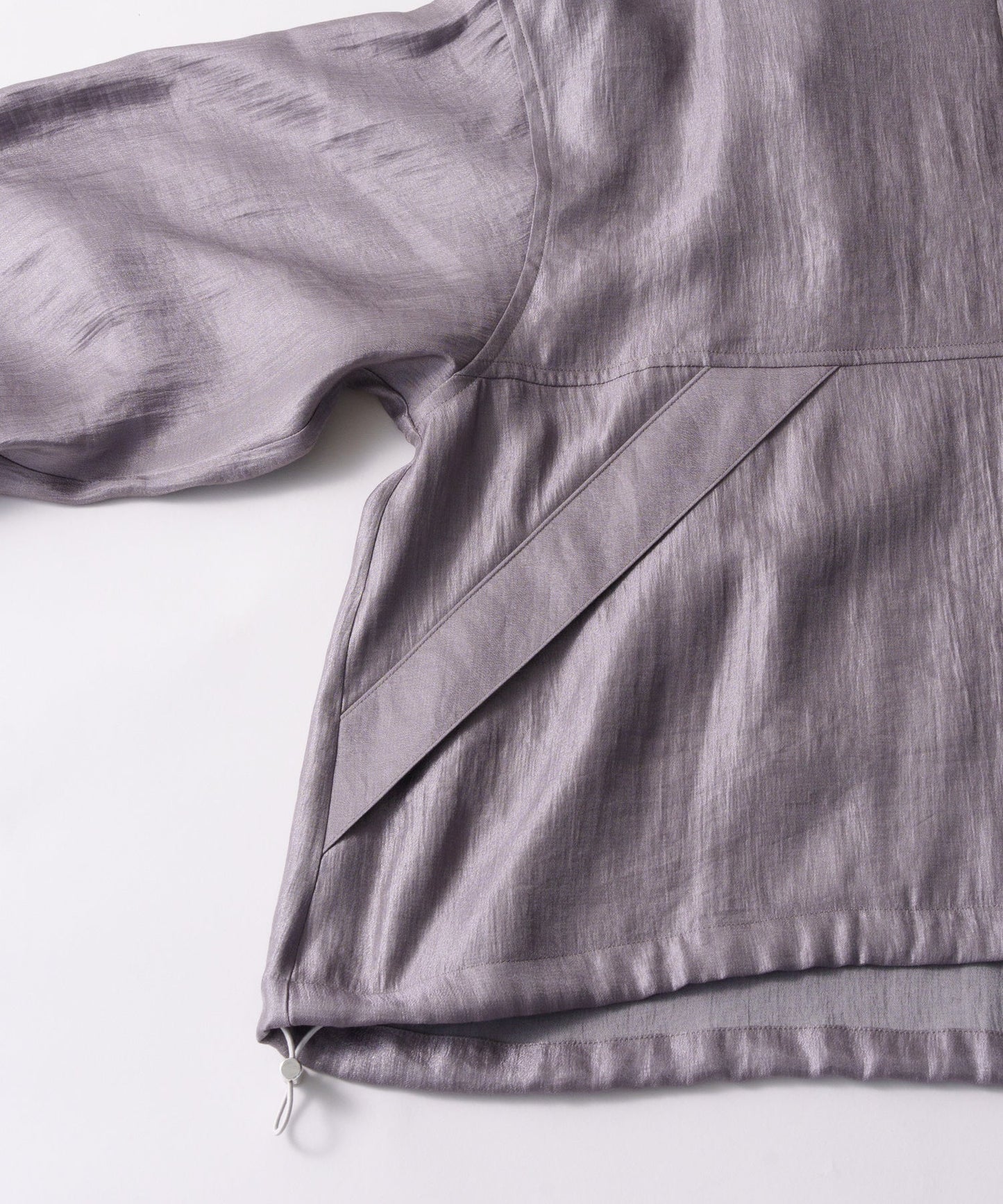 shiny hoodie blouson / WHT26HJK4055