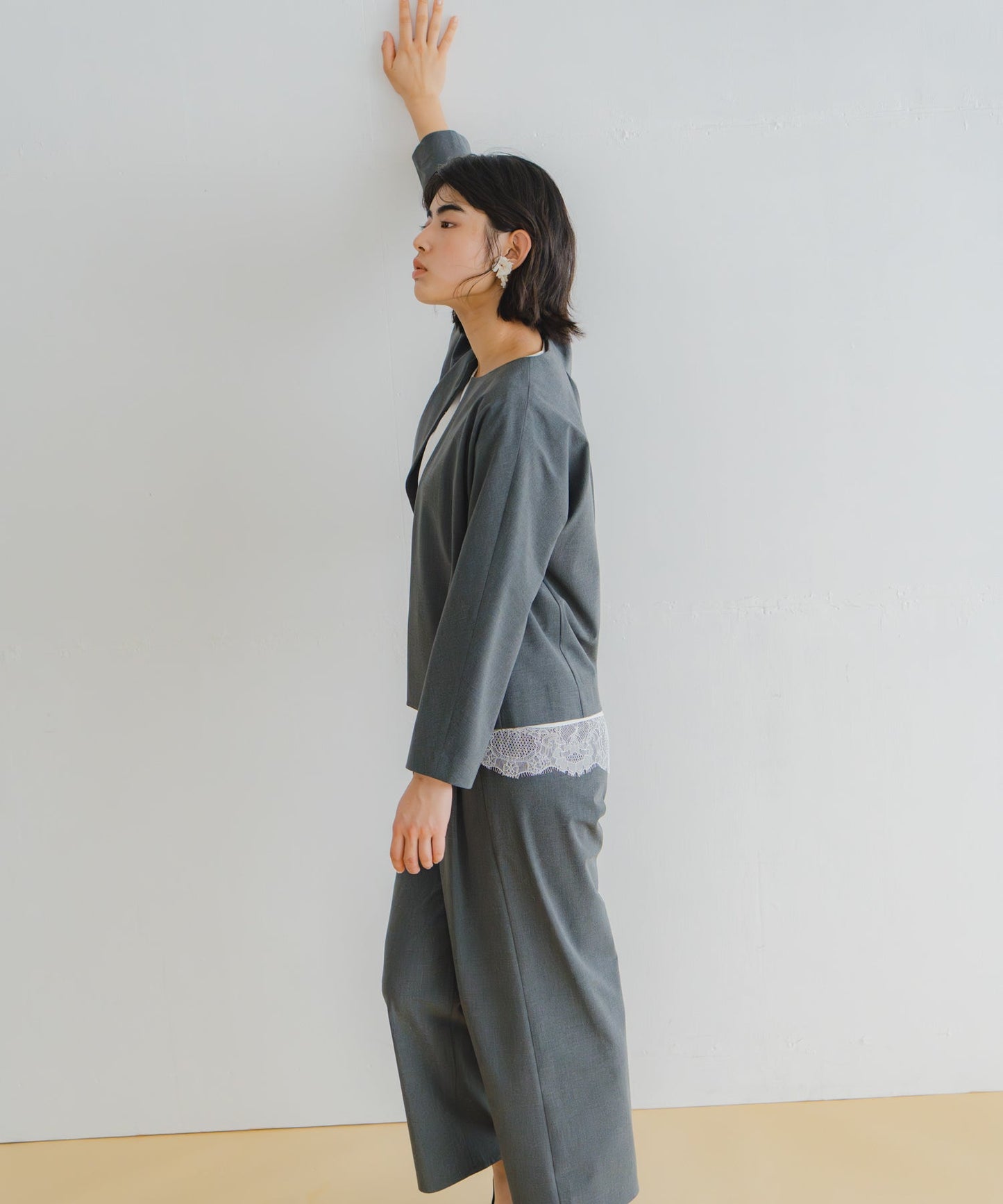 no collar jacket / WHT26HJK4056
