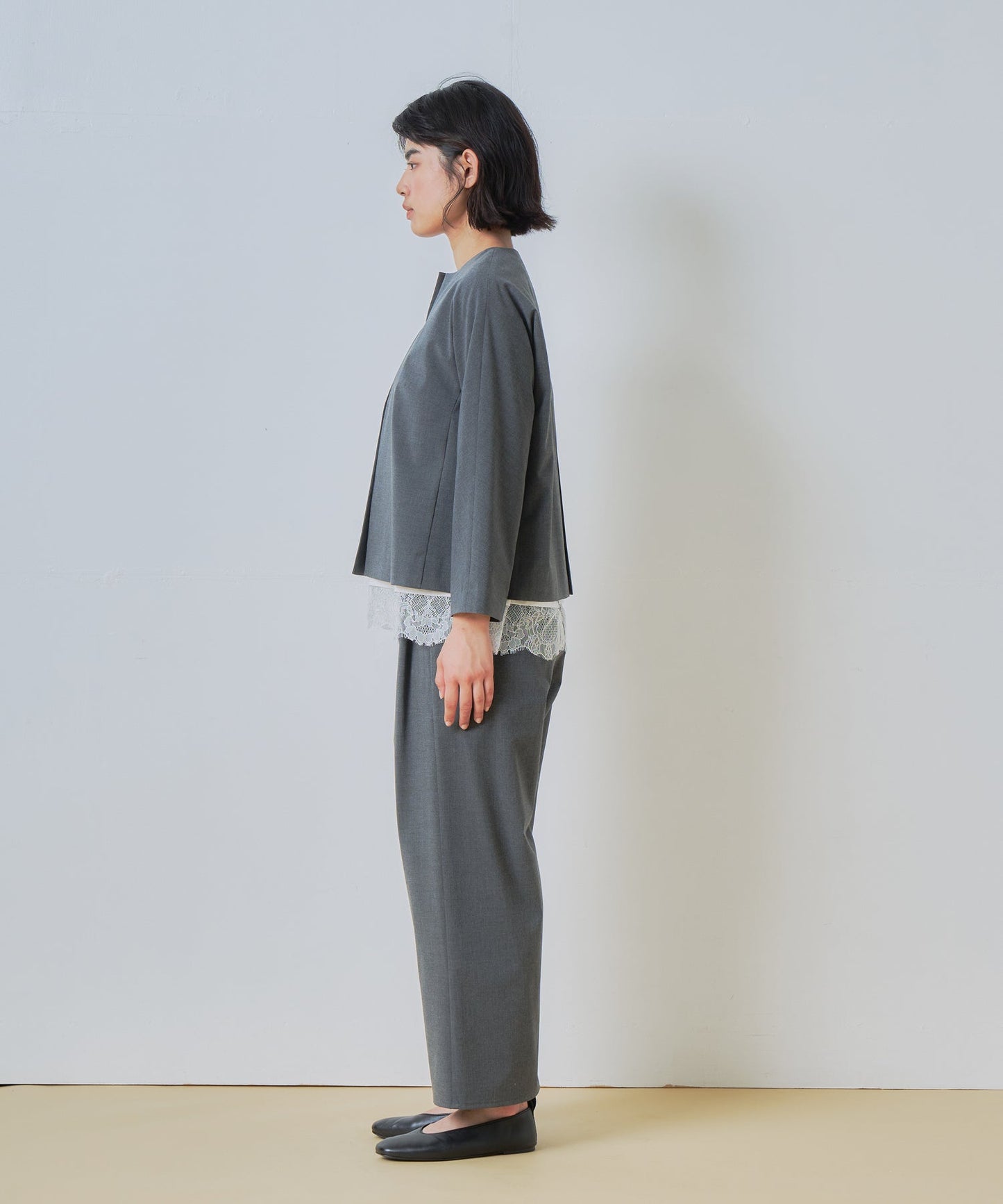 no collar jacket / WHT26HJK4056