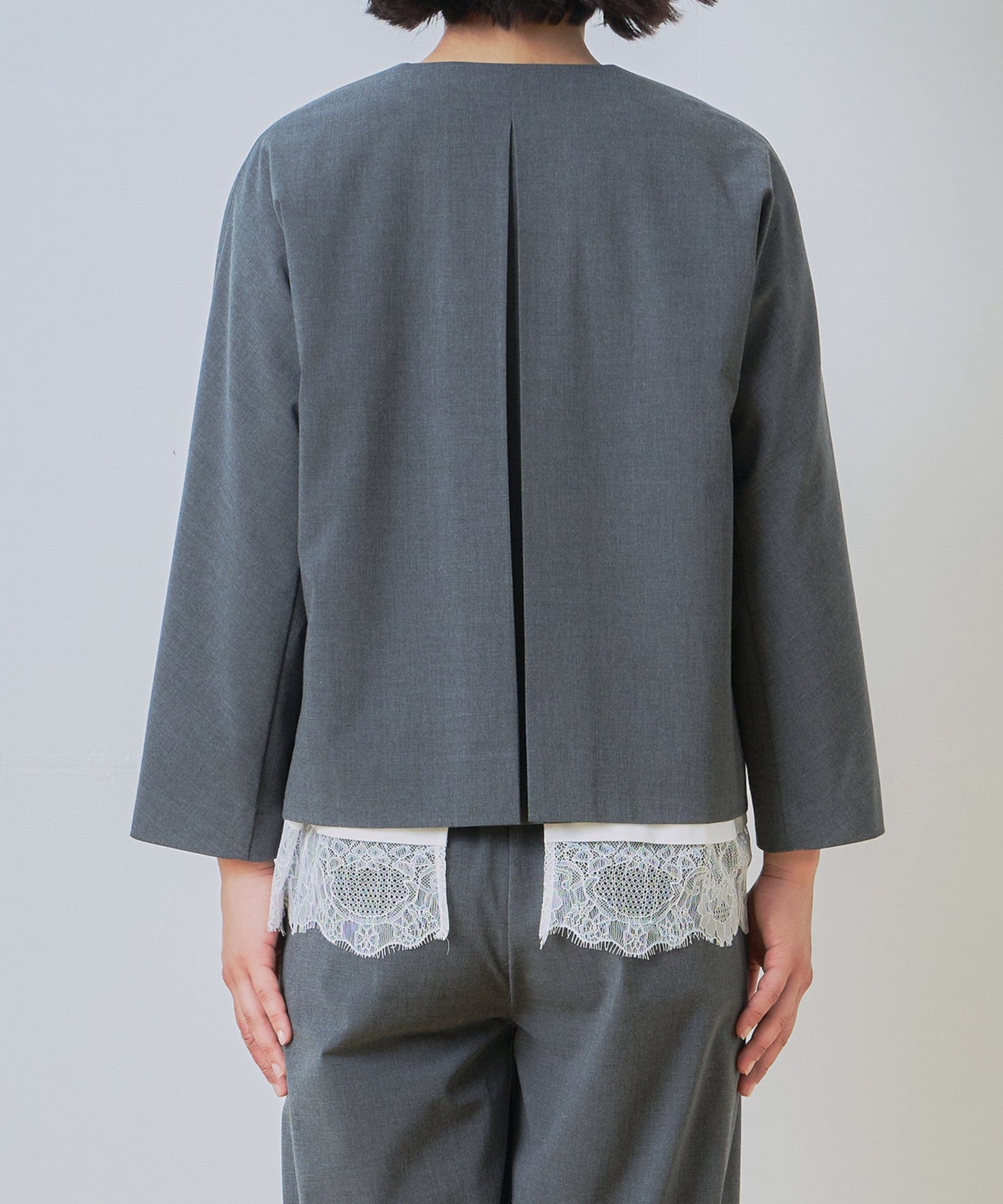 no collar jacket / WHT26HJK4056