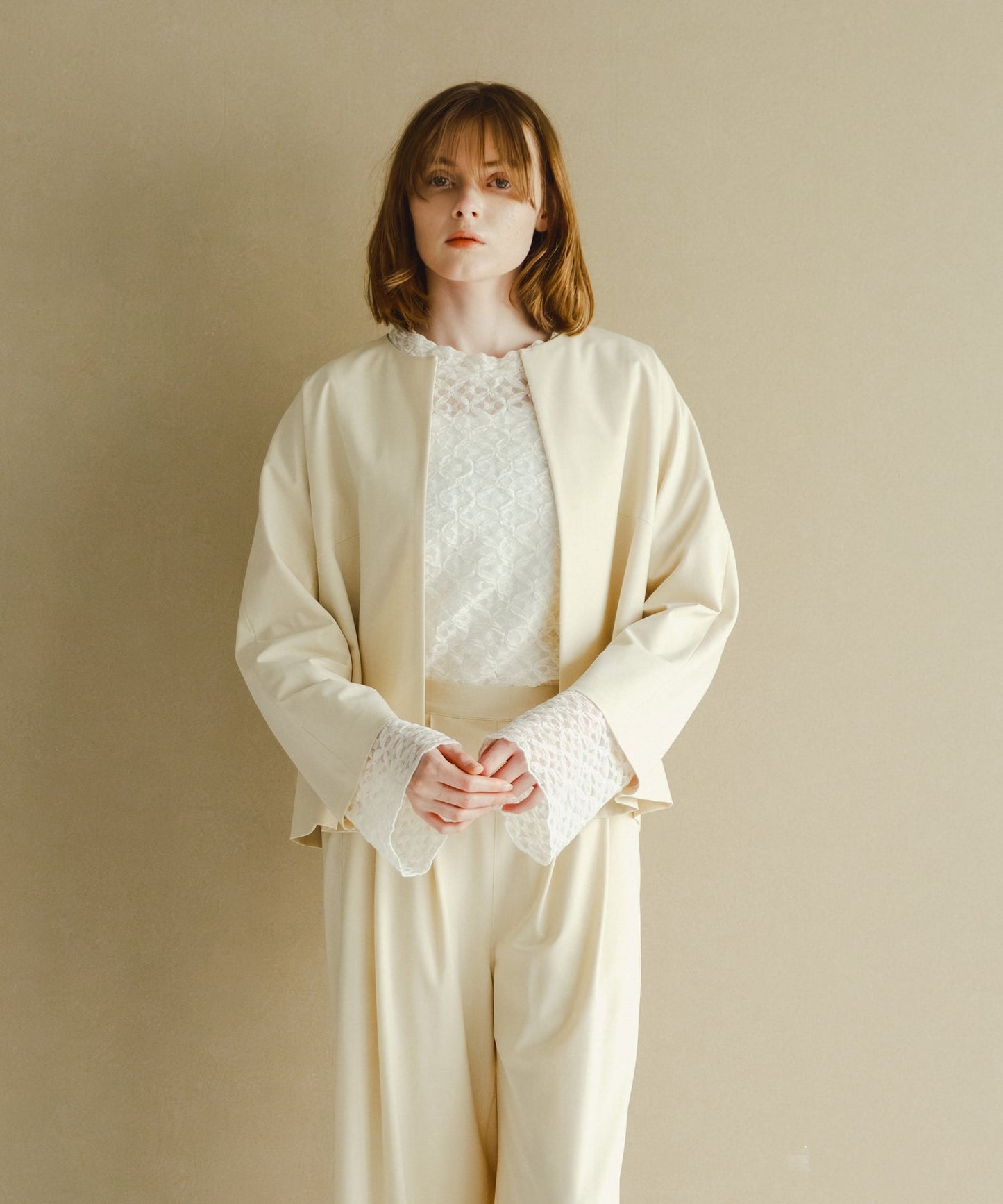 no collar jacket / WHT26HJK4056