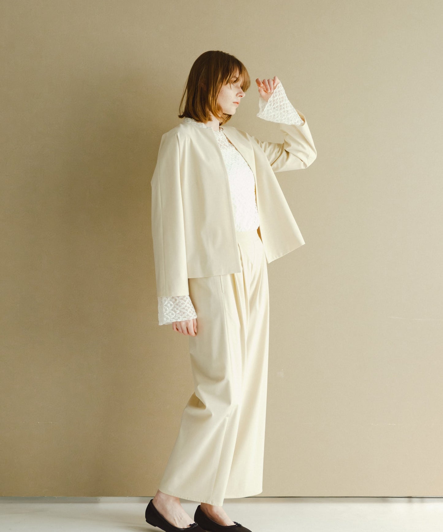 no collar jacket / WHT26HJK4056