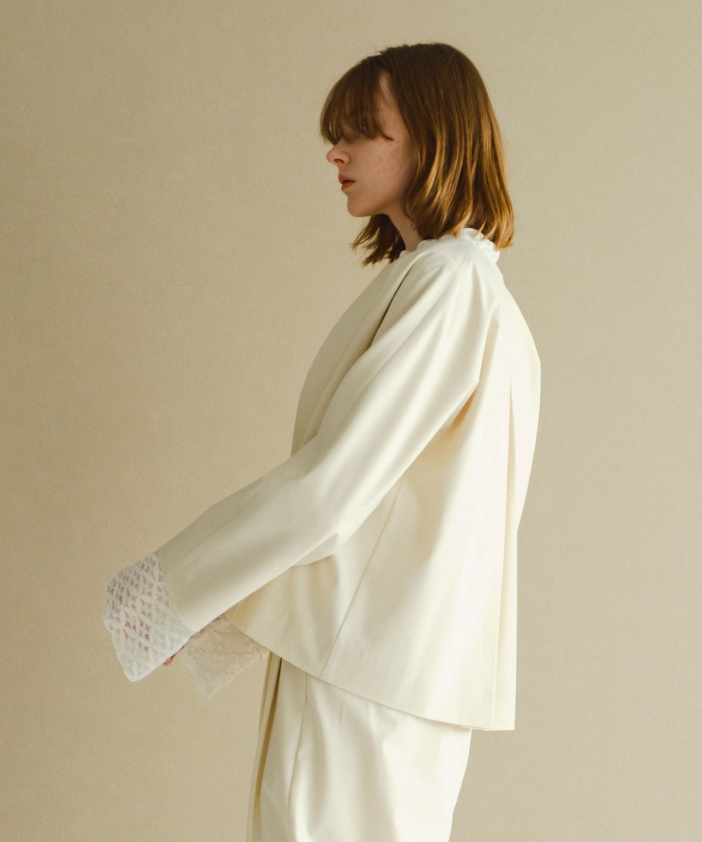 no collar jacket / WHT26HJK4056