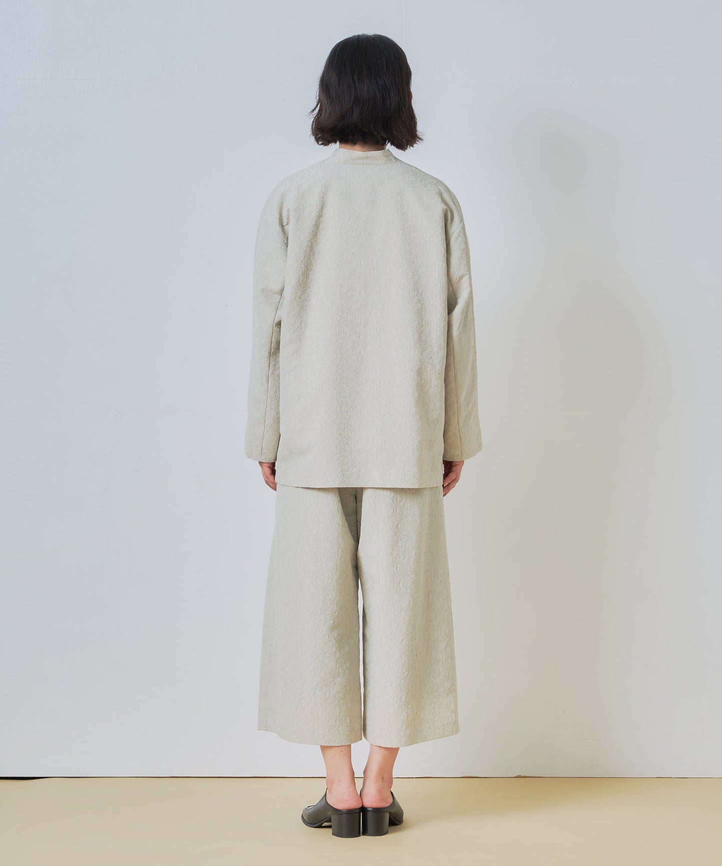 jacquard slit over jacket / WHT26HJK4059