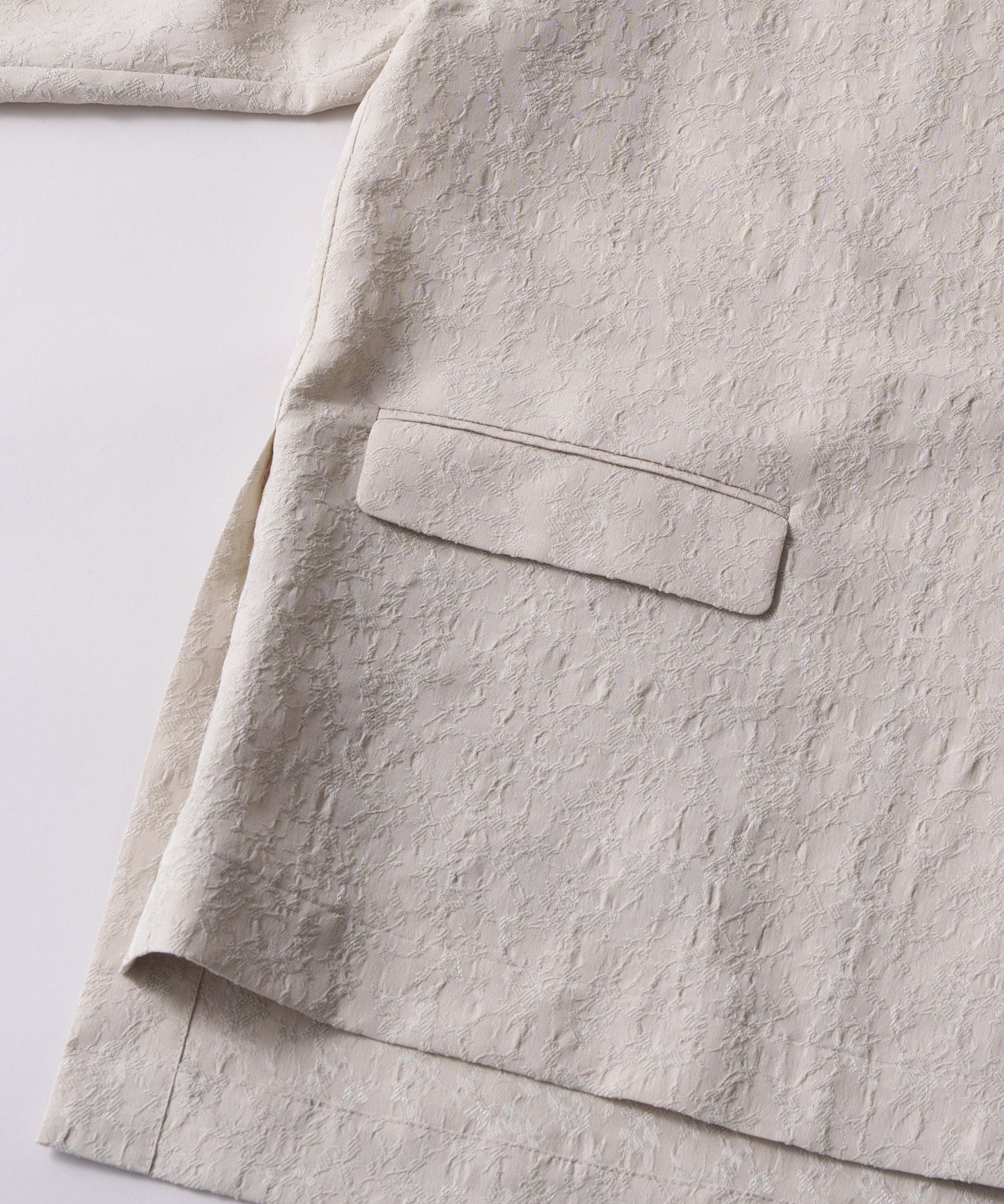 jacquard slit over jacket / WHT26HJK4059