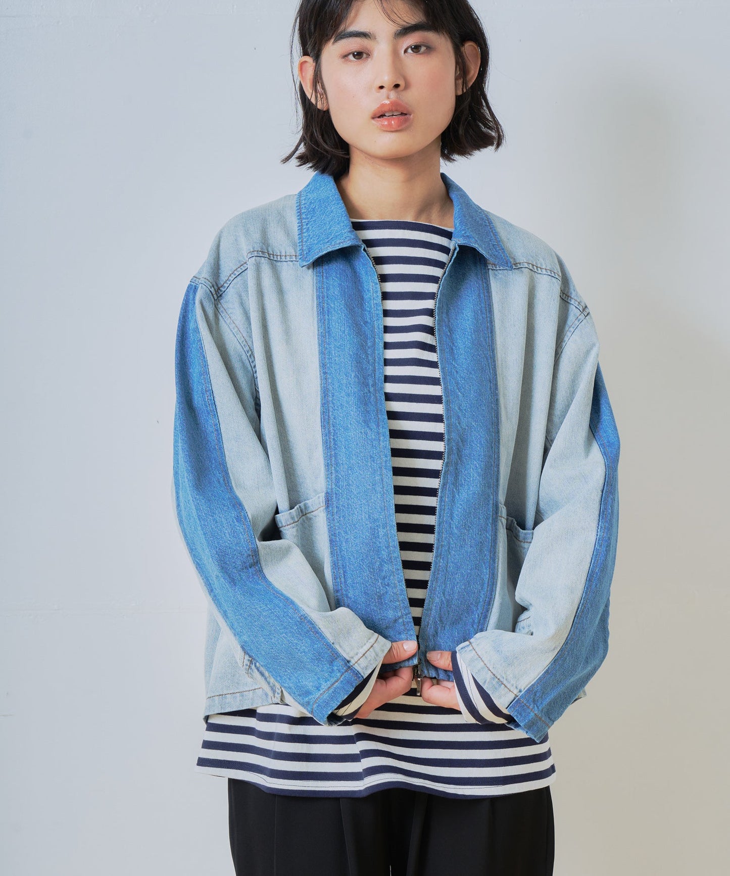 denim zip jacket / WHT26HJK4060