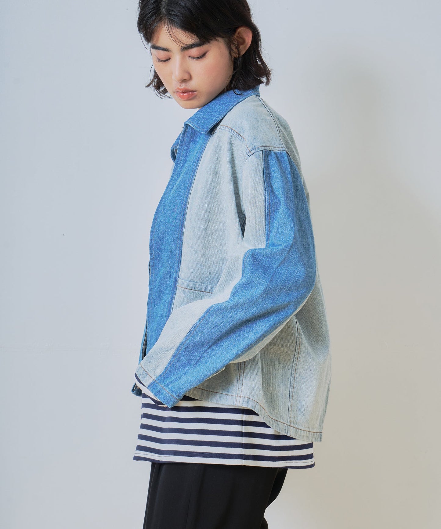 denim zip jacket / WHT26HJK4060